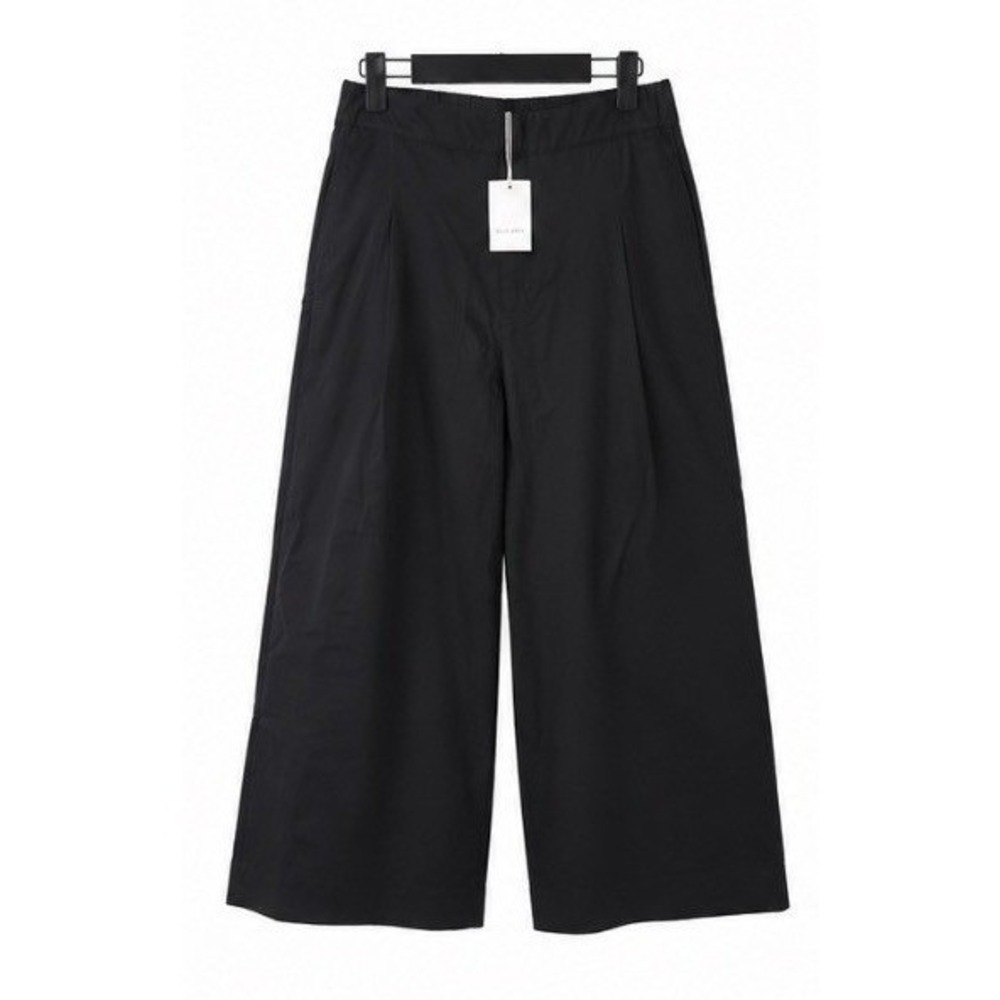 Elle Grey Wide Leg Culottes Women Large Black New Pleated Cotton Trousers